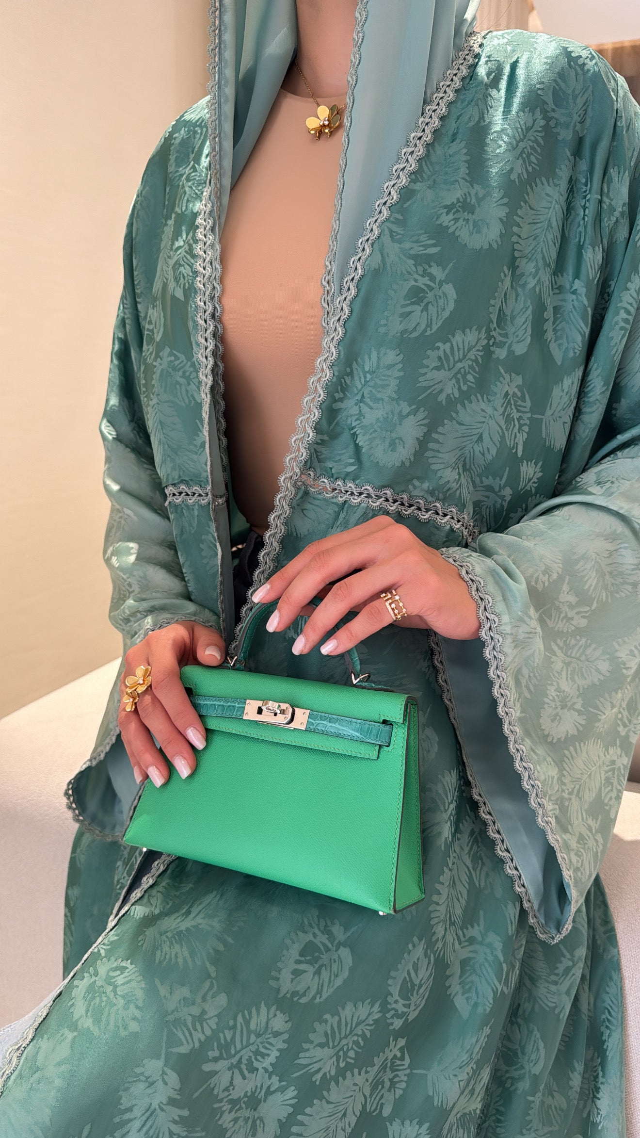 Green Ombré Leaves