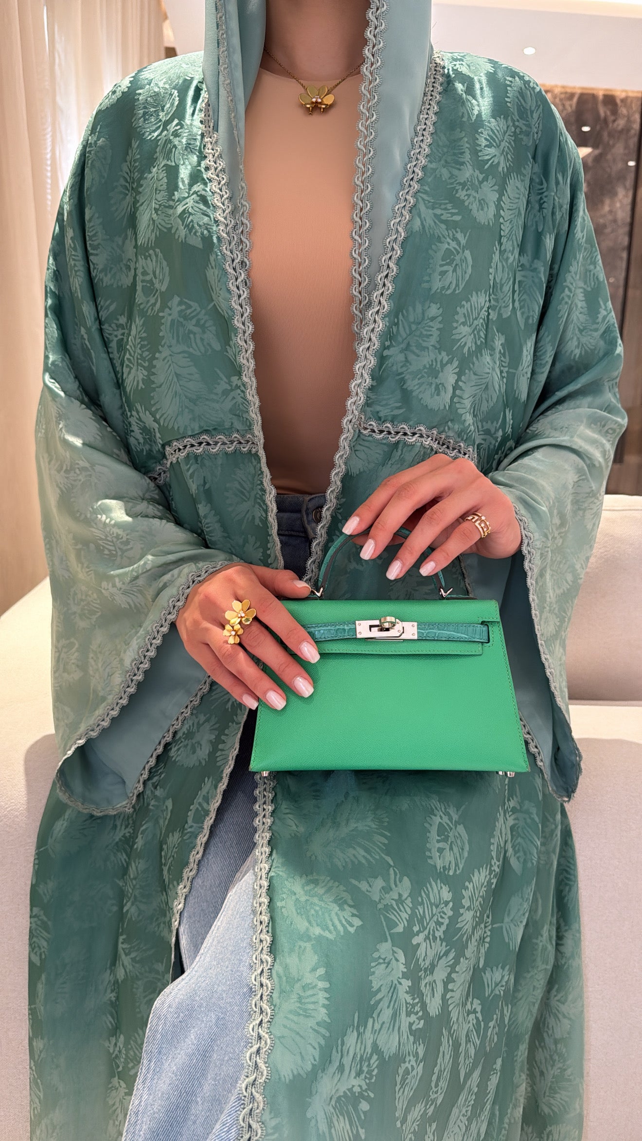 Green Ombré Leaves