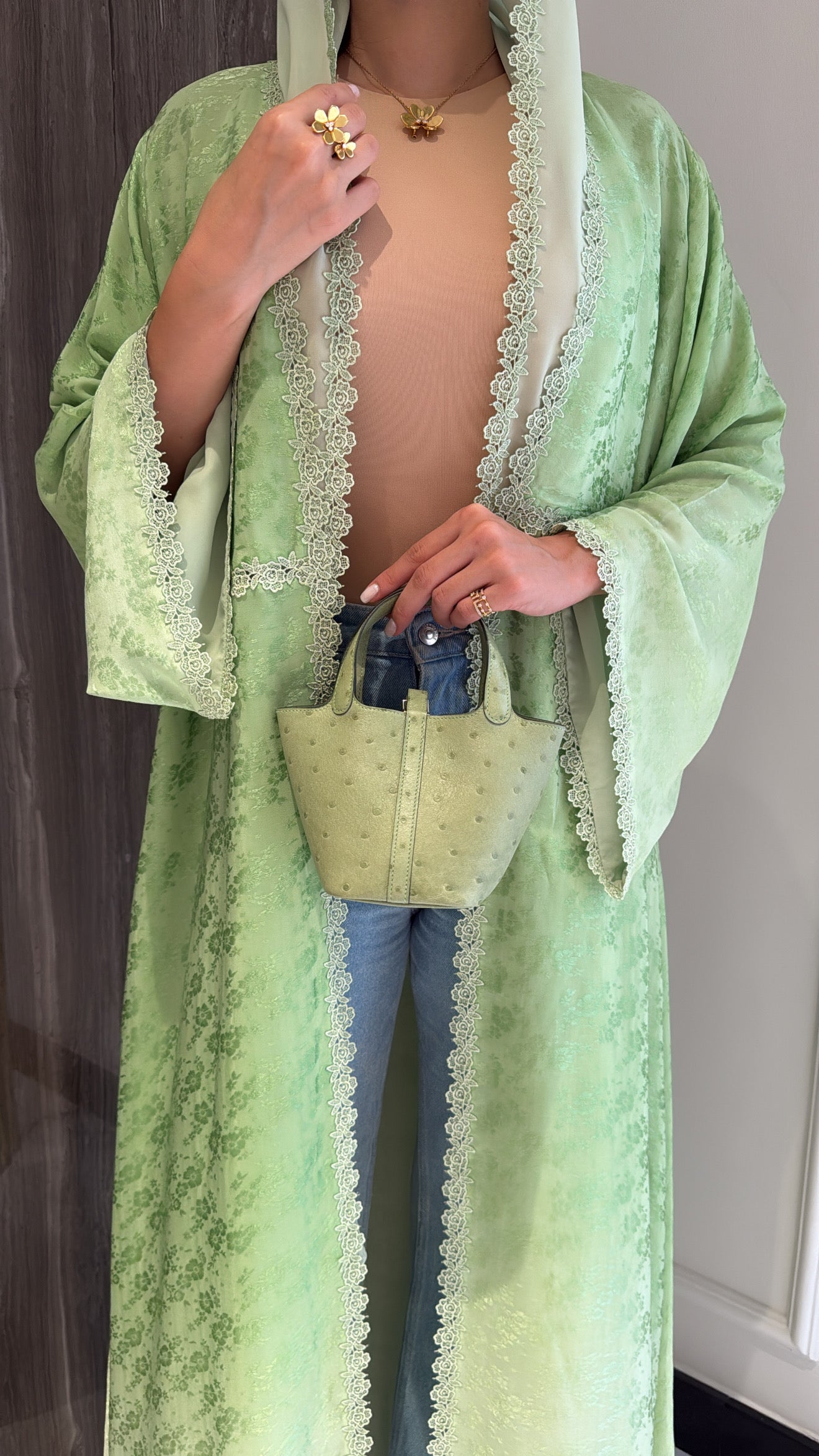 Green Ombré Flowers