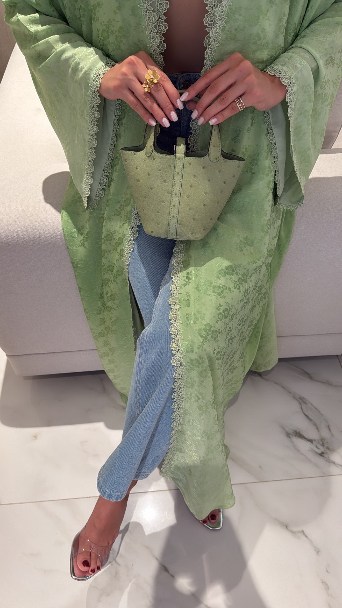 Green Ombré Flowers