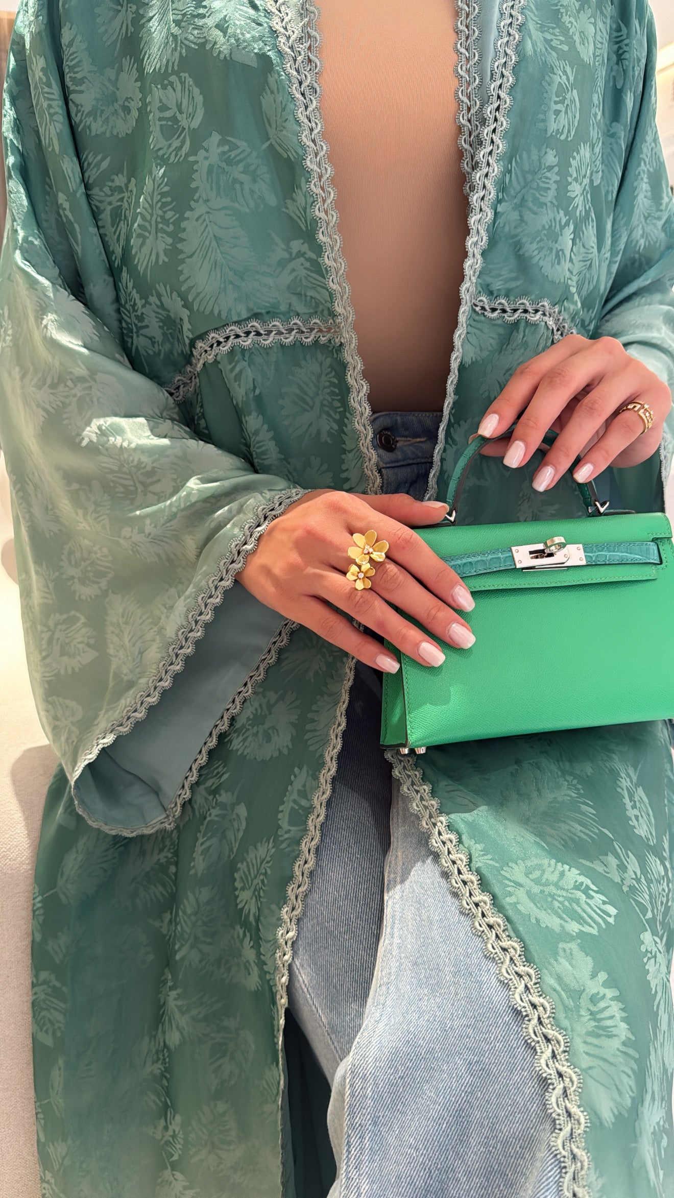 Green Ombré Leaves