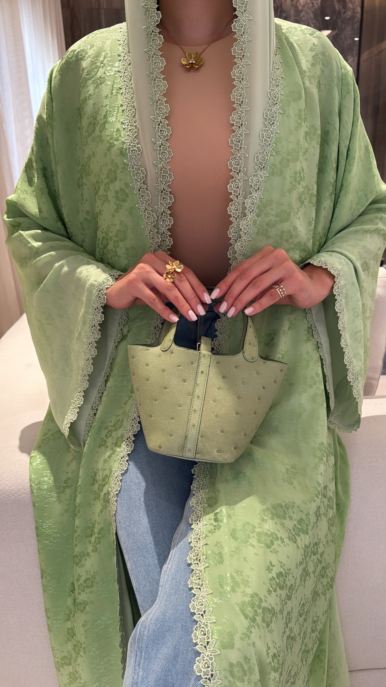 Green Ombré Flowers