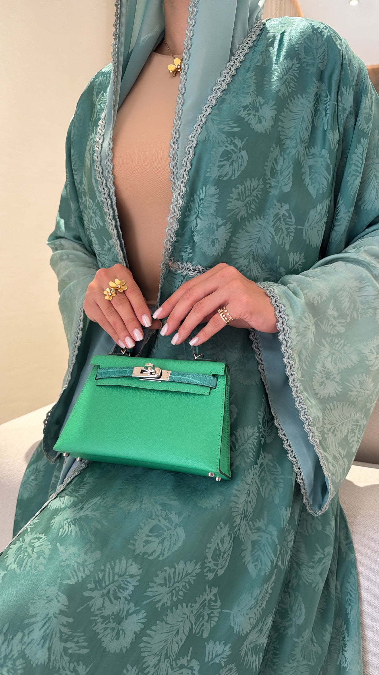 Green Ombré Leaves