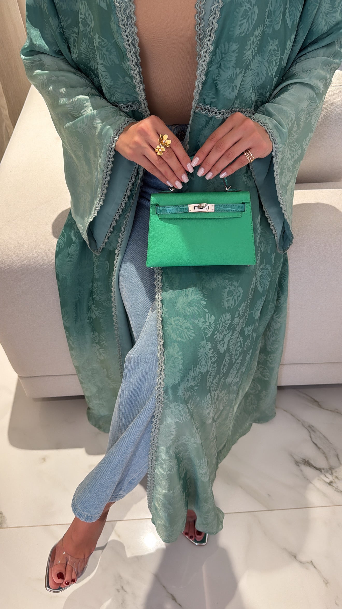 Green Ombré Leaves