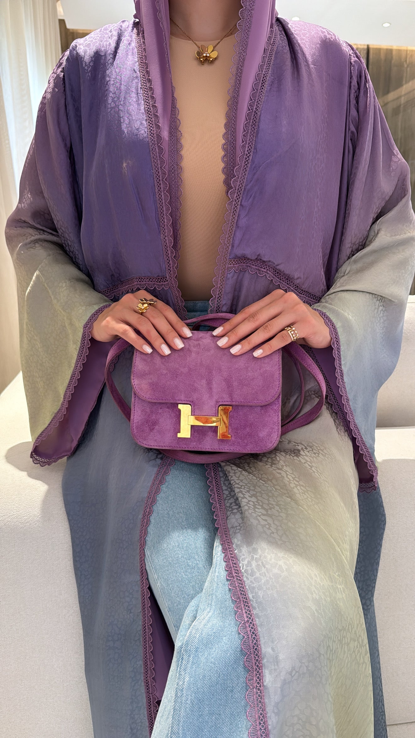 Purple Blueish Olive Ombré